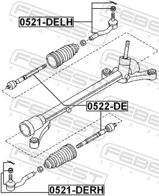 Handler.Part Tie rod end FEBEST 0521DERH 2