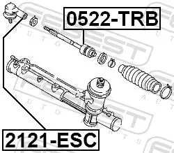 Handler.Part Tie rod axle joint FEBEST 0522TRB 2