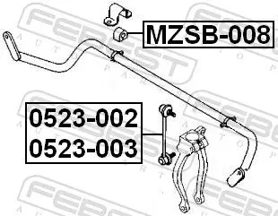 Handler.Part Rod/strut, stabiliser FEBEST 0523002 2