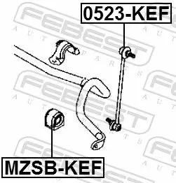 Handler.Part Rod/strut, stabiliser FEBEST 0523KEF 2