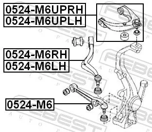 Handler.Part Track control arm FEBEST 0524M6RH 2