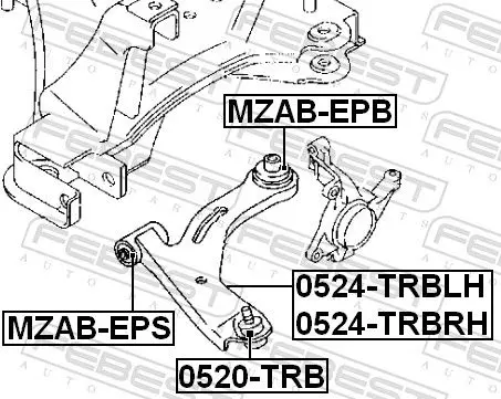 Handler.Part Track control arm FEBEST 0524TRBRH 2