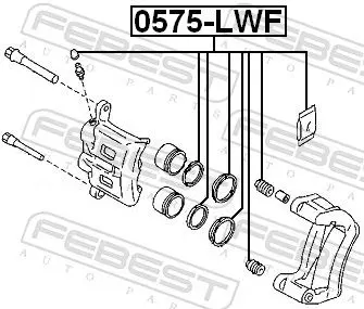 Handler.Part Repair kit, brake caliper FEBEST 0575LWF 2