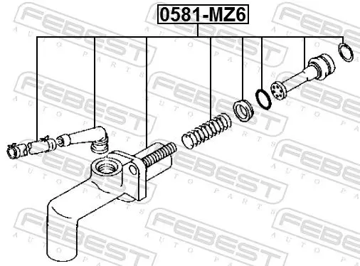 Handler.Part Master cylinder, clutch FEBEST 0581MZ6 2