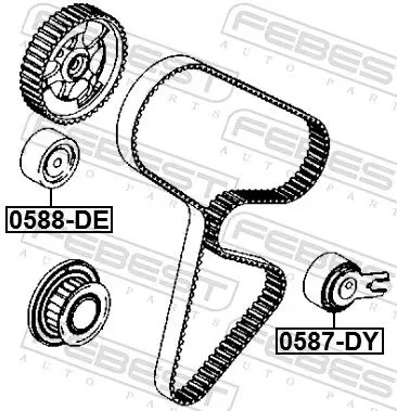 Handler.Part Deflection/guide pulley, timing belt FEBEST 0588DE 2