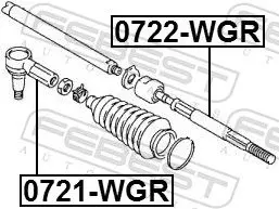 Handler.Part Tie rod axle joint FEBEST 0722WGR 2