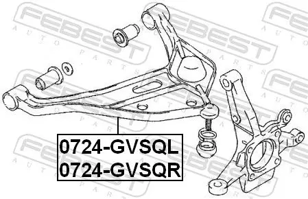 Handler.Part Track control arm FEBEST 0724GVSQR 2