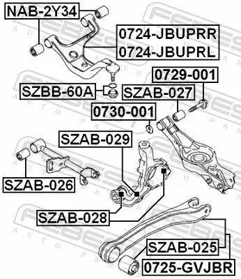 Handler.Part Track control arm FEBEST 0724JBUPRR 2