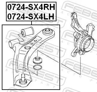 Handler.Part Track control arm FEBEST 0724SX4LH 2