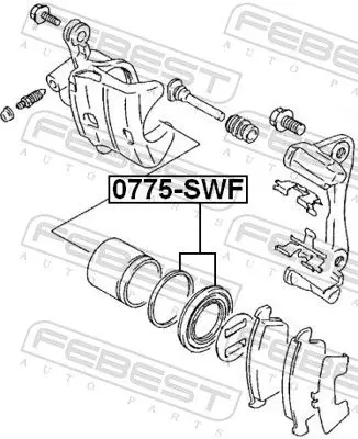 Handler.Part Repair kit, brake caliper FEBEST 0775SWF 2