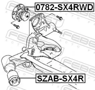 Handler.Part Wheel hub FEBEST 0782SX4RWD 2