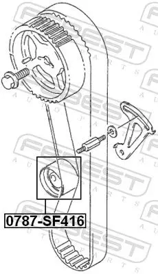 Handler.Part Tensioner pulley, timing belt FEBEST 0787SF416 2