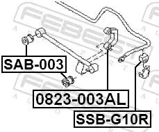 Handler.Part Rod/strut, stabiliser FEBEST 0823003AL 2