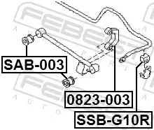 Handler.Part Rod/strut, stabiliser FEBEST 0823003 2