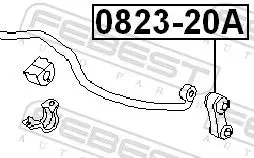 Handler.Part Rod/strut, stabiliser FEBEST 082320A 2