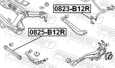 Handler.Part Rod/strut, stabiliser FEBEST 0823B12R 2