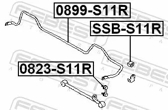 Handler.Part Rod/strut, stabiliser FEBEST 0823S11R 2