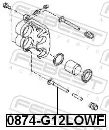 Handler.Part Guide bolt, brake caliper FEBEST 0874G12LOWF 2