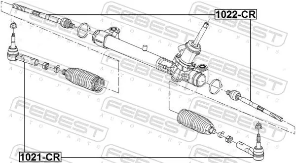 Handler.Part Tie rod axle joint FEBEST 1022CR 2