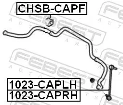 Handler.Part Rod/strut, stabiliser FEBEST 1023CAPLH 2