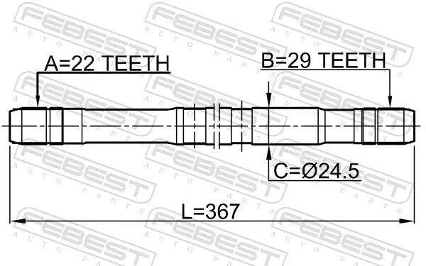 Handler.Part Drive shaft FEBEST 1112NEXLH 2