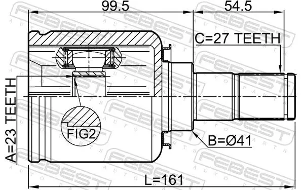 Handler.Part Joint kit, drive shaft FEBEST 1211CEED 2