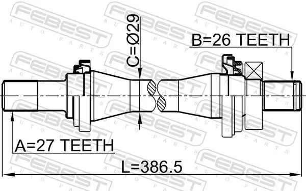 Handler.Part Drive shaft FEBEST 1212TUC 2