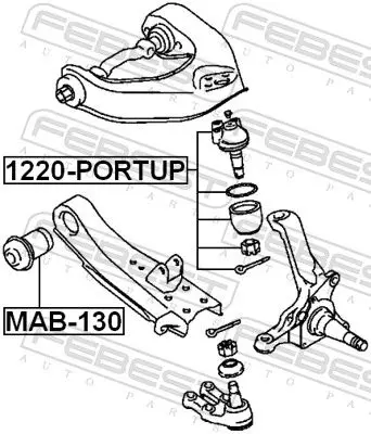 Handler.Part Ball joint FEBEST 1220PORTUP 2