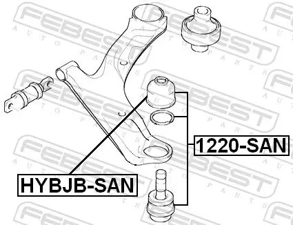 Handler.Part Ball joint FEBEST 1220SAN 2