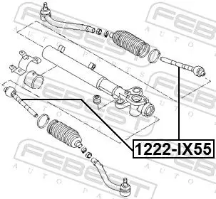 Handler.Part Tie rod axle joint FEBEST 1222IX55 2