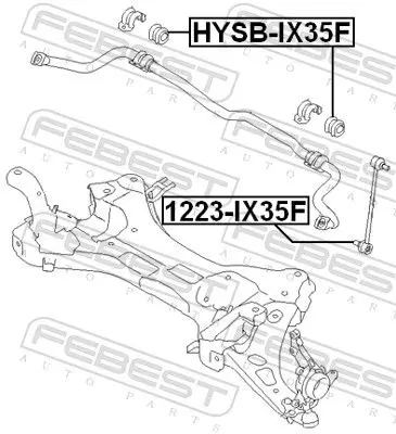 Handler.Part Rod/strut, stabiliser FEBEST 1223IX35F 2