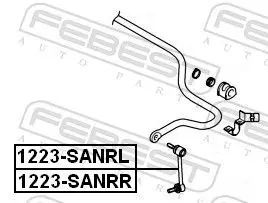 Handler.Part Rod/strut, stabiliser FEBEST 1223SANRL 2