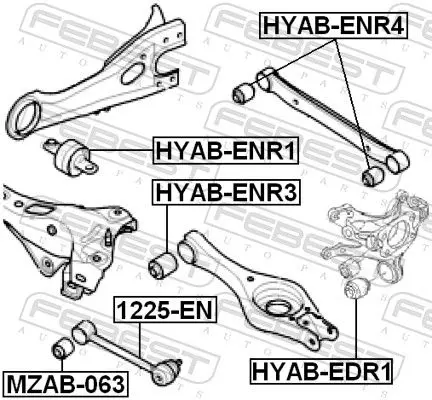 Handler.Part Track control arm FEBEST 1225EN 2