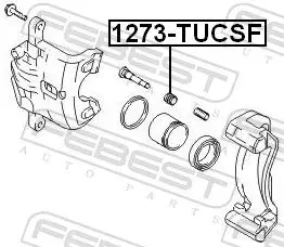 Handler.Part Bellow, brake caliper guide FEBEST 1273TUCSF 2