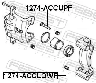 Handler.Part Guide bolt, brake caliper FEBEST 1274ACCLOWF 2