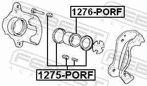 Handler.Part Repair kit, brake caliper FEBEST 1275PORF 2