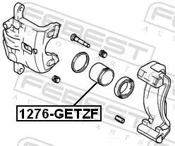 Handler.Part Piston, brake caliper FEBEST 1276GETZF 2