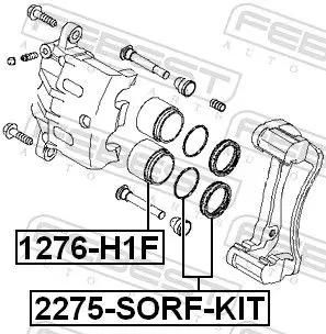 Handler.Part Piston, brake caliper FEBEST 1276H1F 2