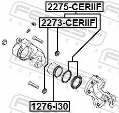 Handler.Part Piston, brake caliper FEBEST 1276I30 2