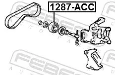 Handler.Part Tensioner pulley, v-ribbed belt FEBEST 1287ACC 2