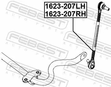 Handler.Part Rod/strut, stabiliser FEBEST 1623207LH 2