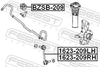 Handler.Part Rod/strut, stabiliser FEBEST 1623209LH 2