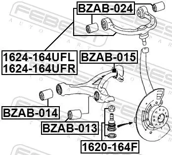 Handler.Part Track control arm FEBEST 1624164UFL 2