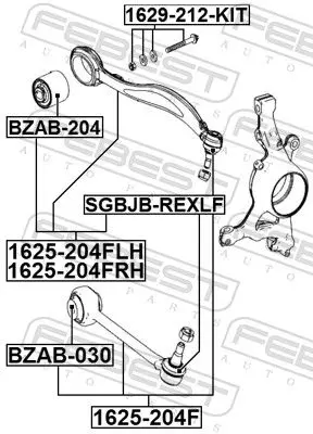 Handler.Part Track control arm FEBEST 1625204FLH 2