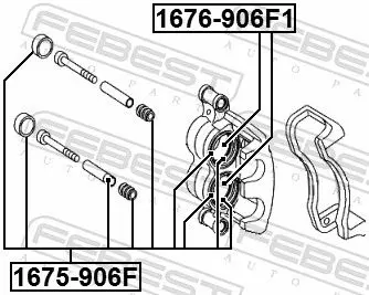 Handler.Part Piston, brake caliper FEBEST 1676906F1 2