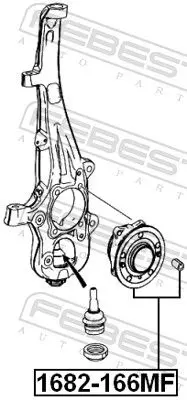 Handler.Part Wheel hub FEBEST 1682166MF 2