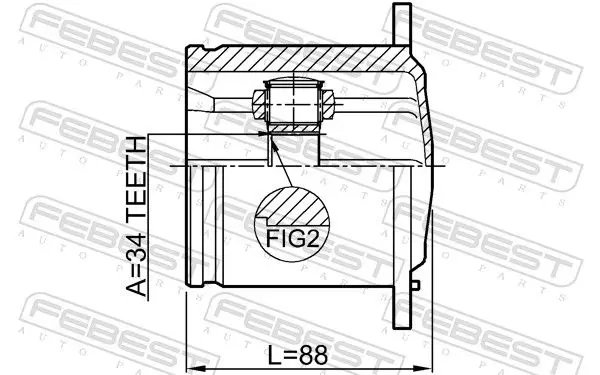 Handler.Part Joint kit, drive shaft FEBEST 1711Q5 2