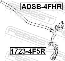 Handler.Part Rod/strut, stabiliser FEBEST 17234F5R 2