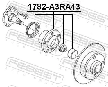 Handler.Part Wheel hub FEBEST 1782A3RA43 2