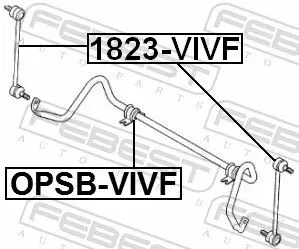 Handler.Part Rod/strut, stabiliser FEBEST 1823VIVF 2